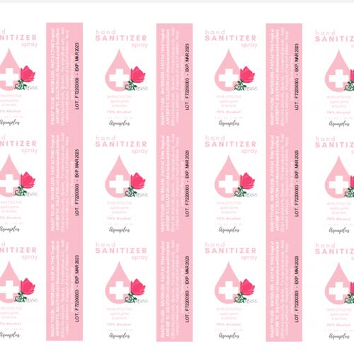Foto Produk STICKER LABEL HAND SANITIZER ( bahan waterproof) A3 - Putih dari Masbay Sticker Label