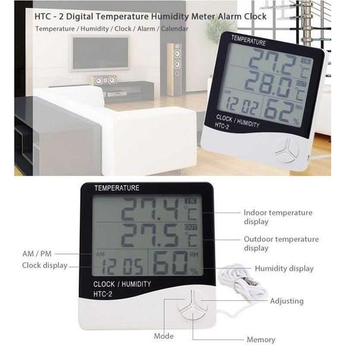 Foto Produk Hygrometer Thermometer HTC-2 Digital LCD Higrometer Termometer Ruangan dari barangbagus