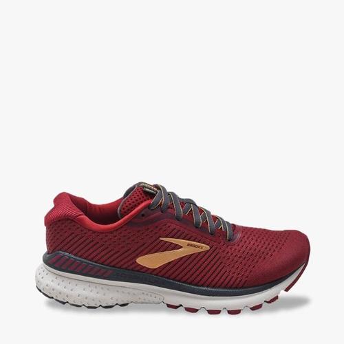 brooks red shoes