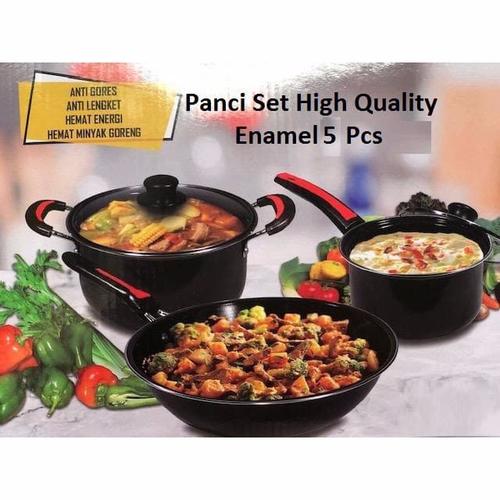 Gambar PANCI SET ENAMEL ANTI LENGKET dari Genius Super Store undefined Tokopedia