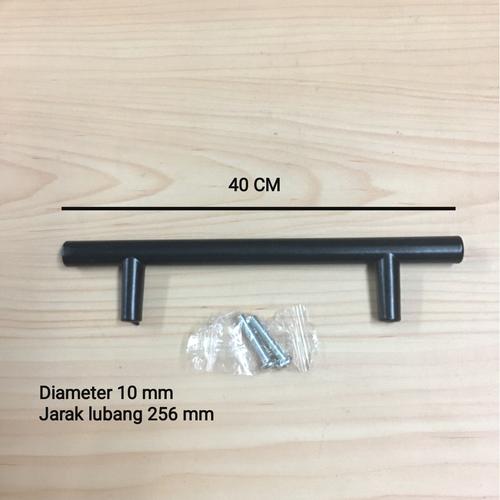 Foto Produk Tarikan 7018 - 256 Hitam / Handle Pipa 40 CM Bambu Bulat Black Doff dari Toko Income