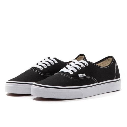 black and white authentic vans womens