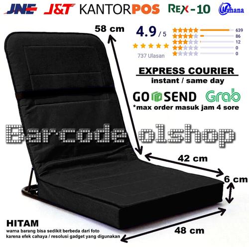 Foto Produk Kursi Lesehan Bangku Lantai Anti Pegal Dewasa Warna Hijau - Hitam dari Barcode olshop