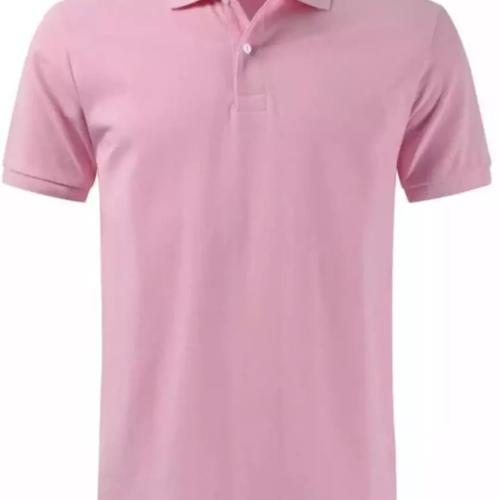 Foto Produk Polo shirt cotton pique polos uk. XXL warna Pink Soft dari onlinekaosaja