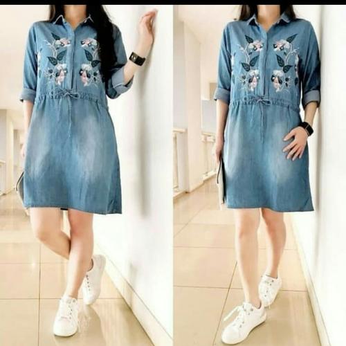 Foto Produk dress jeans bordiran dari delicia boutique