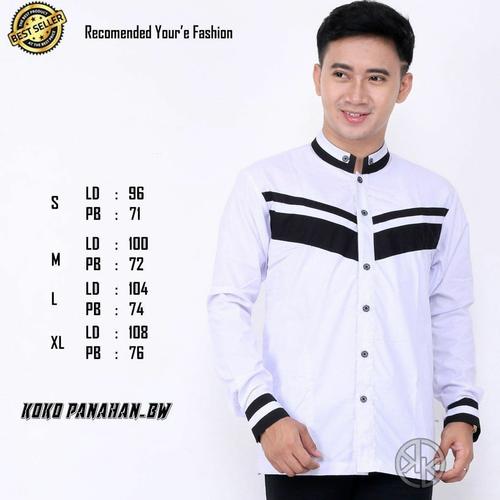 Foto Produk atasan muslim pria/baju koko pria/kemeja koko kombinasi/koko remaja - Sesuai Gambar, S dari fashion muslim RA