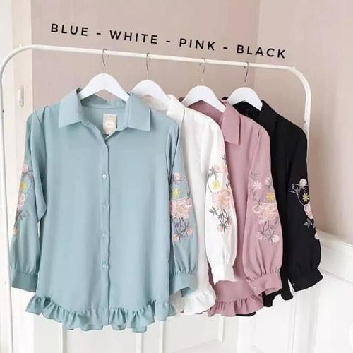 Foto Produk BAJU ATASAN WANITA ZOLA TOP BLOUSE FASHION MUSLMI - Hitam, all size dari Shafiyya Olshop