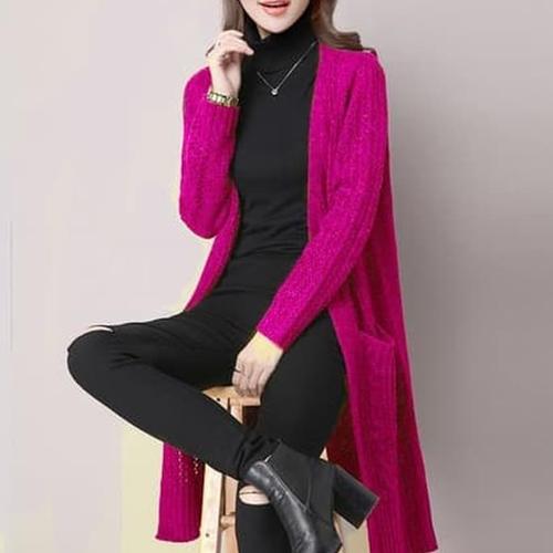 Jual cardigan panjang rajut / long 