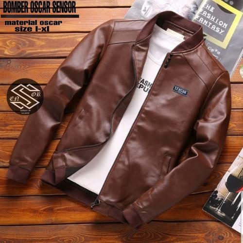 Foto Produk jaket bomber pria oscar sensor terbaru - Cokelat dari playjeans