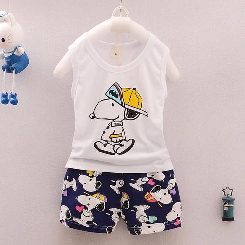 Jual Set 2pcs Baju Atasan Tanpa Lengan Gambar Kartun Celana Pendek Jakarta Barat Nomzie Tokopedia