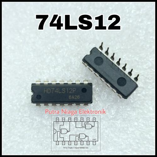 Jual ic TTL 7412 74LS12 NAND Gate SN74LS12N HD74LS12P Dip 14p - Kota ...