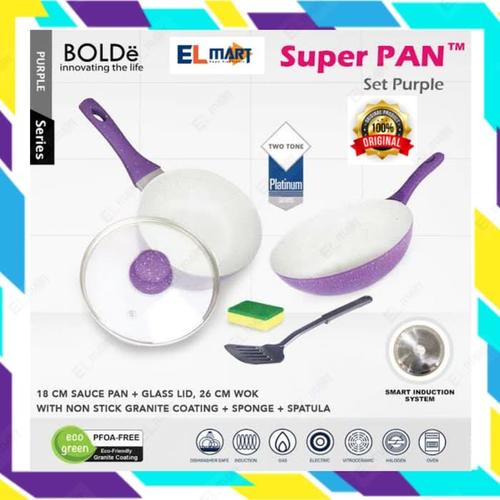Gambar BOLde super pan set purple 5pc panci granite ceramic coating non stick dari Toko Alat Dapur SBY undefined Tokopedia