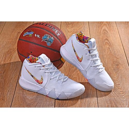 kyrie 4 multicolor white