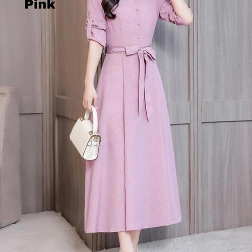 Jual maxi long dress lengan panjang 