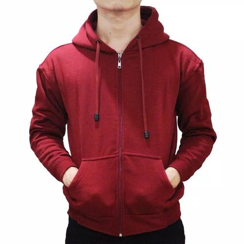 Jaket Hoodie Zipper Maroon M di Dd Gallery Tokopedia