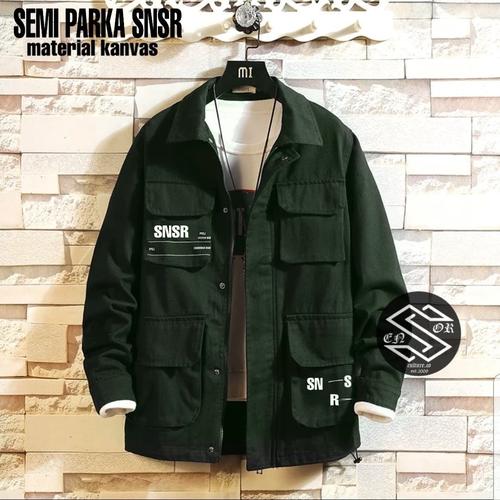 Foto Produk jaket parka pria semi sensor terbaru - Hijau dari playjeans