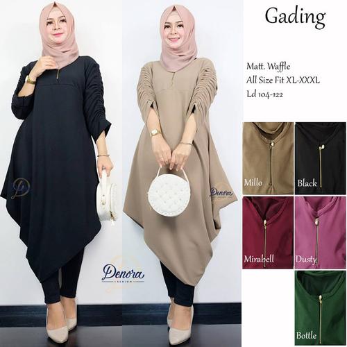 Jual DRESS WANITA GADING TUNIK BAHAN 