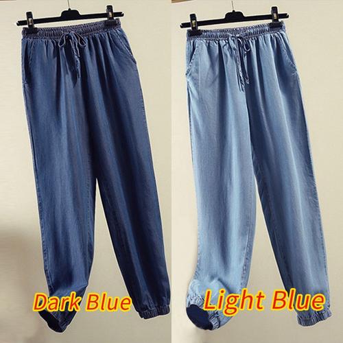 Jual Women Denim Blue Casual Elastic 