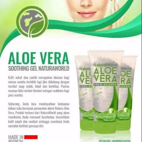 Foto Produk natura aloevera soothing gel by natura world 100% ori dari double_adz