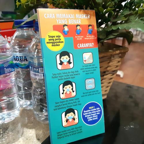 Foto Produk Flyer Cara Pakai Masker dan 6 Langkah Cuci Tangan dari Syafana