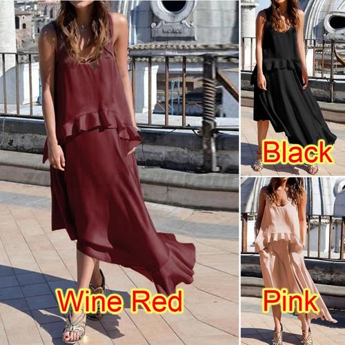 Jual Women Sleeveless Asymmetrical High 