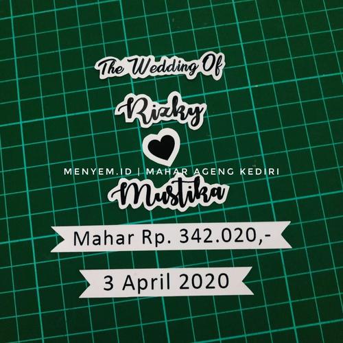Foto Produk set nama mahar model 2 the wedding dari maharpare