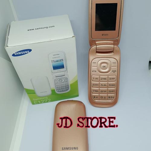 Foto Produk samsung Lipat GT-E1272 dual sim hp jadul kondisi baru - Merah Muda dari JD STORE..
