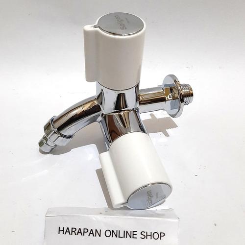 Foto Produk Kran Cabang Plastik New Soligen Kran shower - KERAN DOUBLE SOLIGEN S22 dari Harapan online shop