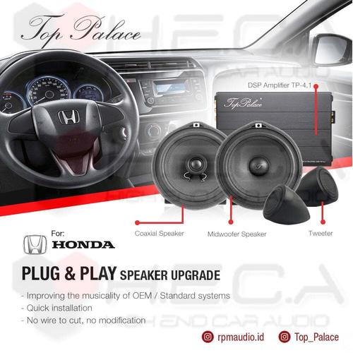 Foto Produk TOP PALACE Paket Audio Lengkap HONDA DSP + Speaker Split + Coaxial dari High End Car Audio