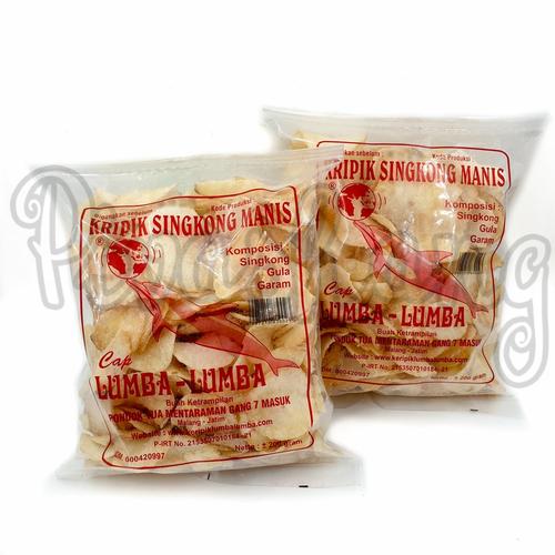 paket isi 2 keripik singkong malang kripik lumba lumba kecil rasa manis 200gr free bubble wrap