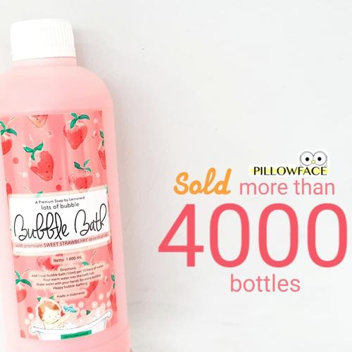 Foto Produk Bubble Bath Sweet Strawberry 1000 ml Sabun Mandi Busa - Non B.Wrap dari PillowFace