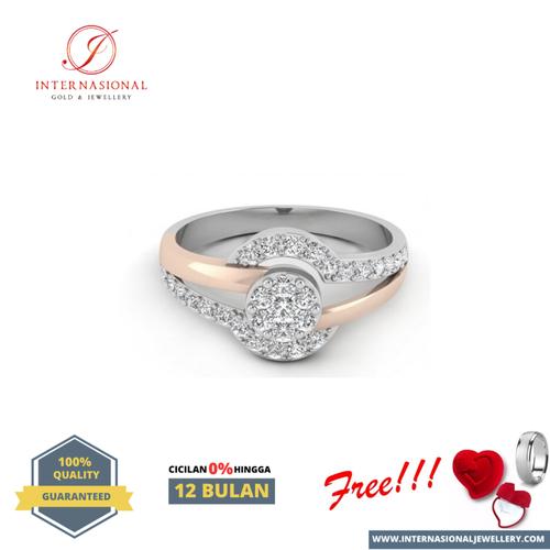 Foto Produk cincin berlian eropa FVVS mewah Diamond ring elegan Gold Original324 dari Internasional Jewellery