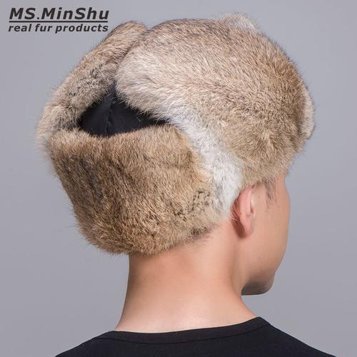 Jual MS.MinShu Rex Rabbit Fur Hat 