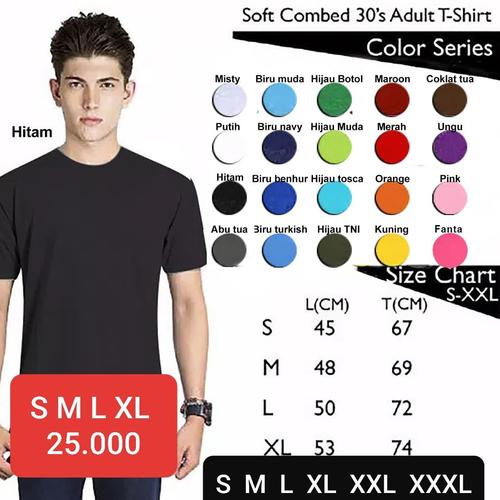 Foto Produk Kaos Polos Lengan Pendek SoftCombed 30s dari Supplier Kaos ID