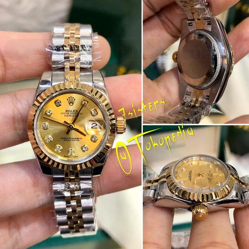 Jual Jam Tangan Wanita ROLEX Datejust 26mm Dial Gold SWISS ETA 1:1 -  Jakarta Barat - 7sisters | Tokopedia