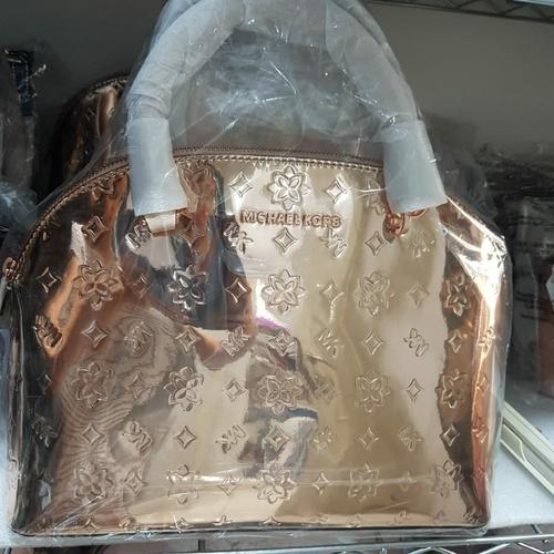 michael kors rose gold satchel