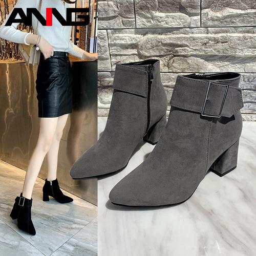suede high ankle boots