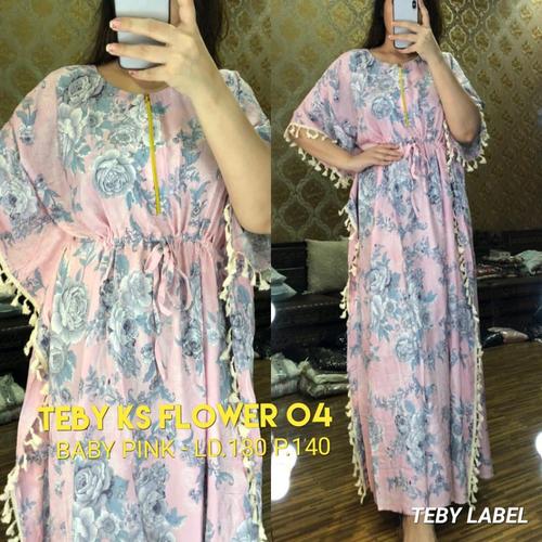 Foto Produk daster arab/india/dubai/turki teby ks flower 4 dres busui jumbo kalong dari murmershops & fashion