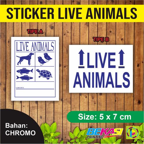 Jual Sticker Tanda Kiriman Live Animals - Stiker Label Hewan Hidup 5 x ...