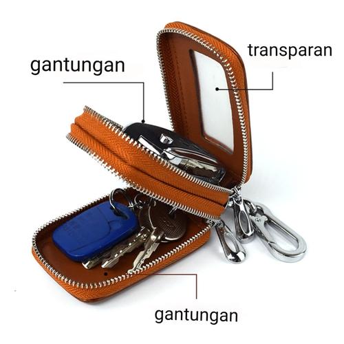 Foto Produk Dompet STNK kulit asli mobil motor -Double Zipper STNK - Cokelat dari yeakh