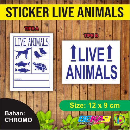 Jual Sticker Tanda Kiriman Live Animals Stiker Label Hewan Hidup 12 x 9 ...