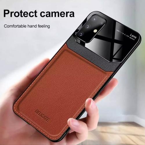 Foto Produk CASE SAMSUNG GALAXY A71 ORIGINAL SUND LEATHER SOFT HARD CASING KULIT dari GARUDA777