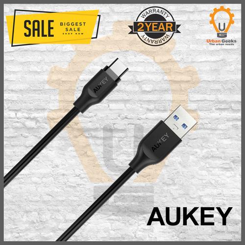 Foto Produk Aukey Kabel 1 Meter PVC USB 3.0 to USB Type C Fast Charging - CB-CD4 dari Urban Geeks