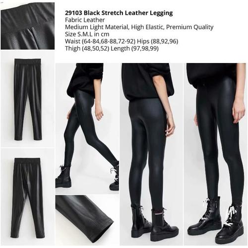 black leather legging