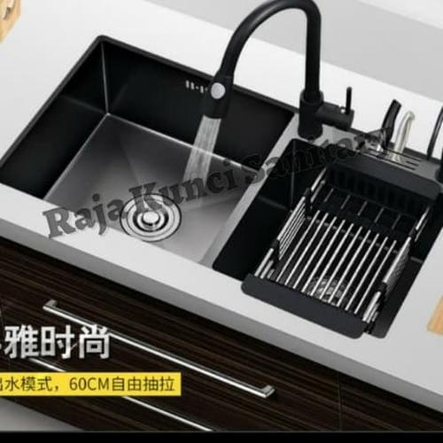 Foto Produk Kitchen Sink HITAM Onan Golden Hand 8245/Bak Cuci Piring Hitam Black dari Raja Kunci Sanitary