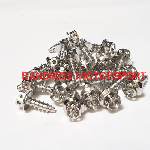 Foto Produk Baut Skrup Body Probolt Chrome Mio-Nmax-Aerox 155-Fino-Nouvo-Soul GT dari Bandrexx Motorsport