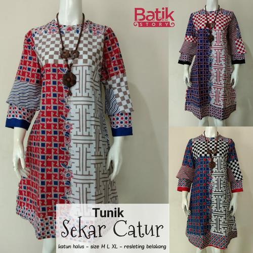 Foto Produk Dress Batik Tunik Sekar Catur dari batikstory