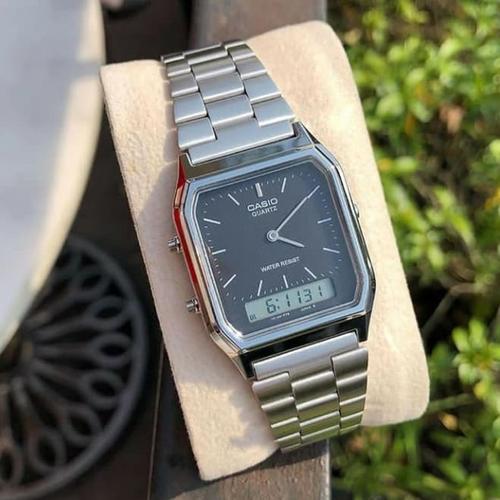 Tangan Casio Aq-230 Silver Original 