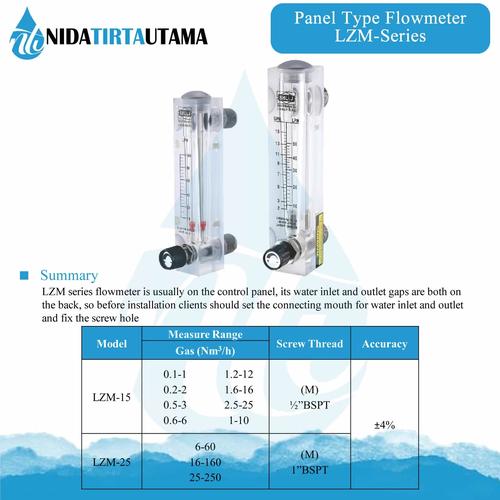 Promo DN15 1/2 in 12 Nm3/h LZM15 Rotameter With Valve (Gas) Cicil 0 3x Jakarta Timur