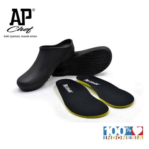 Foto Produk Termurah Sepatu Chef Sepatu Dapur Karet - Ap Chef 38-43 Black - By Ap dari Kerry Onlineshop